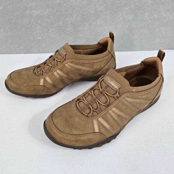 Skechers Breathe-Easy Remember Me Slip-On Taupe Memory Foam Shoes Womens 7 - NEW - Picture 3 of 10